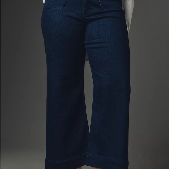 NWT! Anthro The Colette Crop High-Rise Wide-Leg Jeans by Maeve PETITE ONLY - Picture 3 of 11